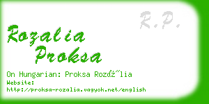 rozalia proksa business card